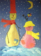 Марина, 9 лет. Зимние друзья.